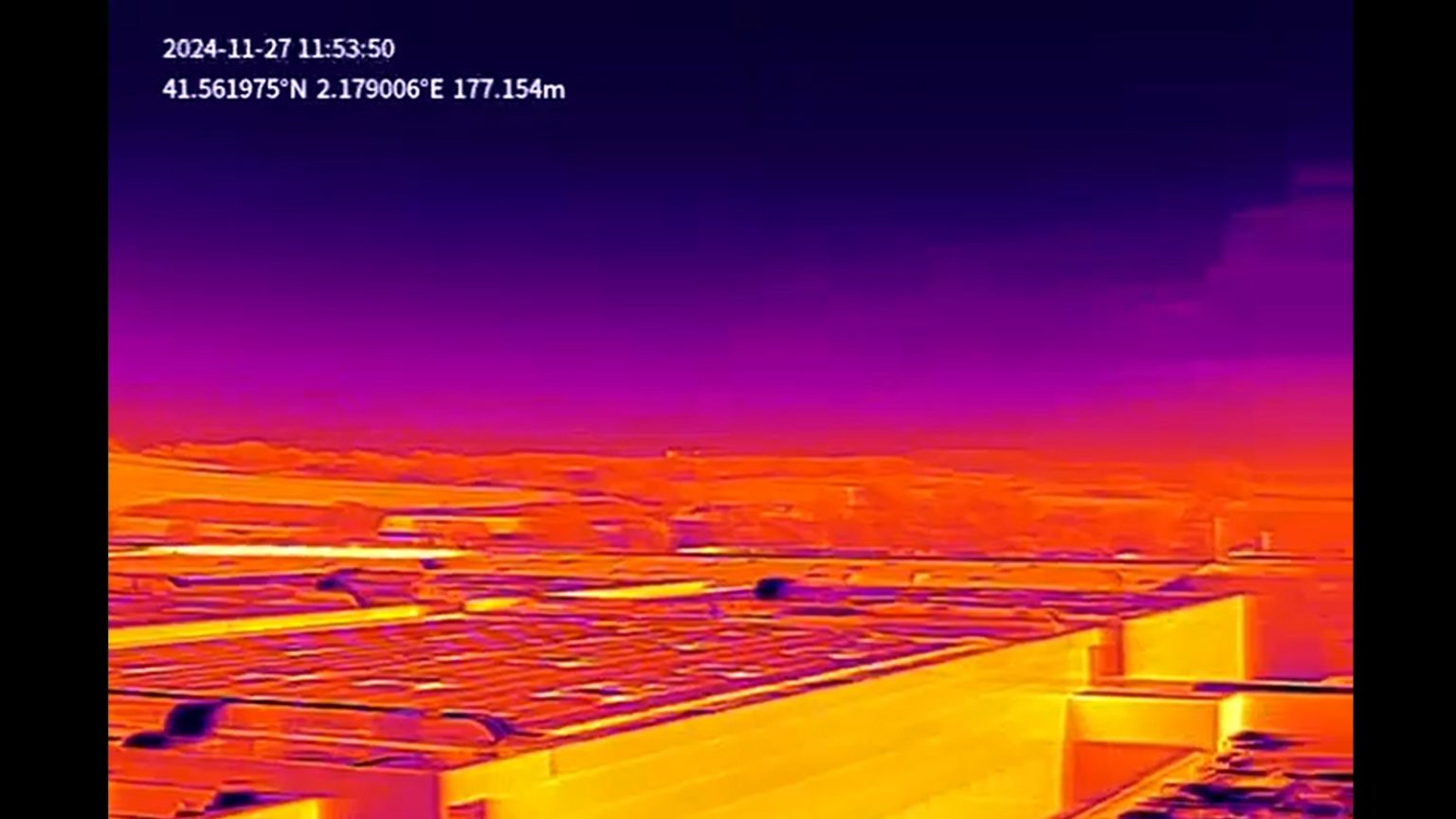 Captura termográfica de cubiertas con coordenadas